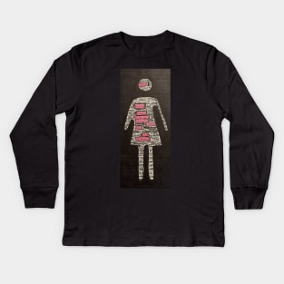 Deep in thought in womanhood Kids Long Sleeve T-Shirt